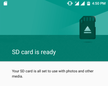 mounted SD card