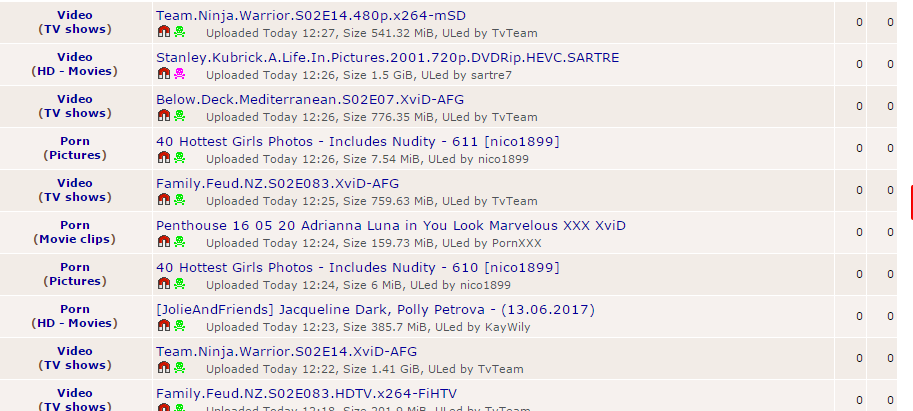 ThePirateBay Torrent Site Recent torrents