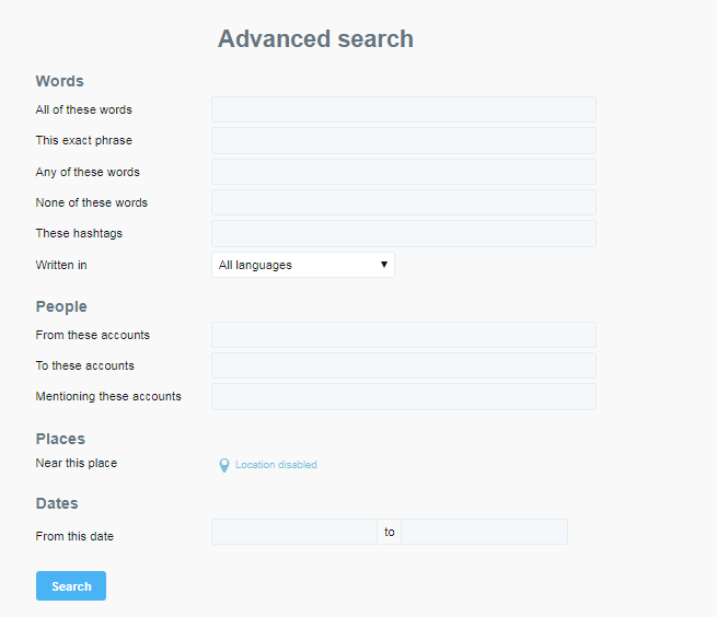 Advanced Twitter Searching