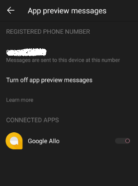 App Preview messages