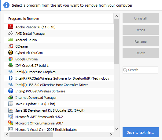 CCleaner Uninstaller