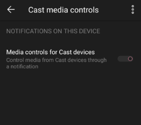Cast Media Controls