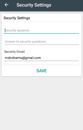 Change Security Email