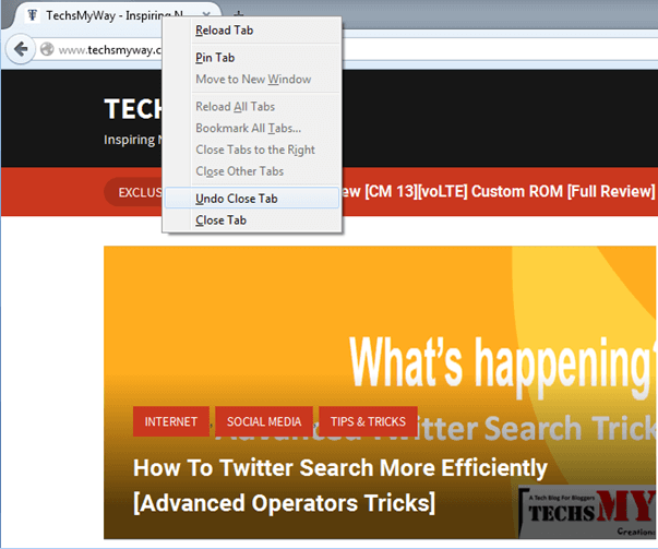 Open Closed Tabs In Firefox