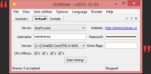 how to use guiminer on btc guide