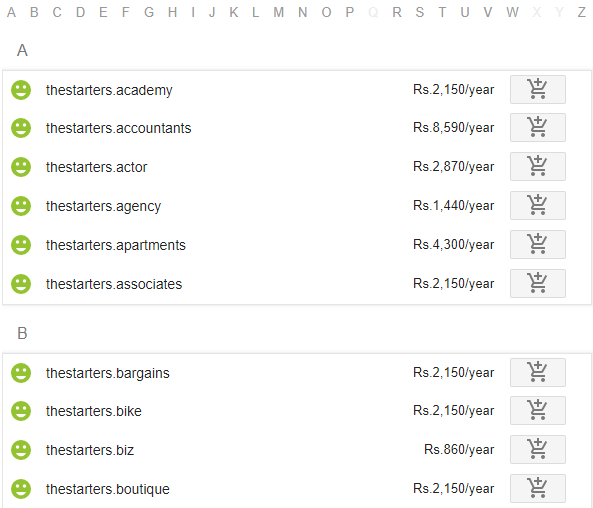 Google Domains All Available TLDs