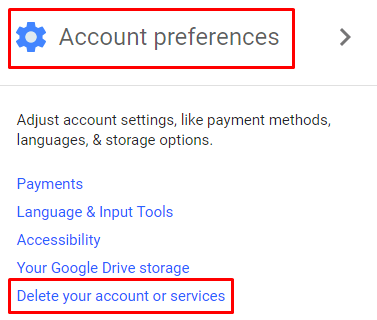 Open Google Account Settings
