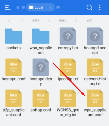 Open WPA Supplicant Conf File