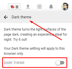Turn On YouTube Dark Mode