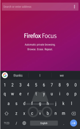 Firefox Focus Private Browsing