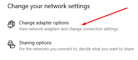 Change Adapter Options