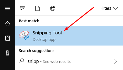 How to Take Screenshot in Windows 10 - Using Snipping Tool