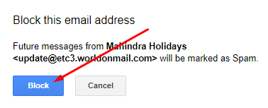How to Block Emails In Gmail - Click Block