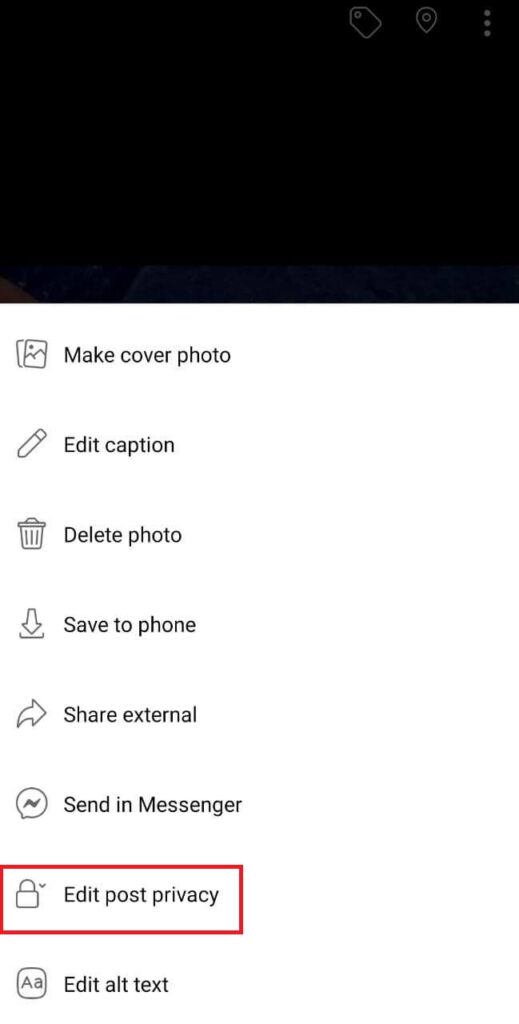 Edit Post Privacy option Facebook