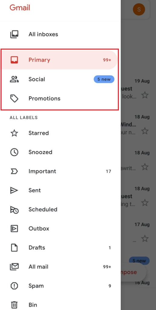 promotions tab on gmail