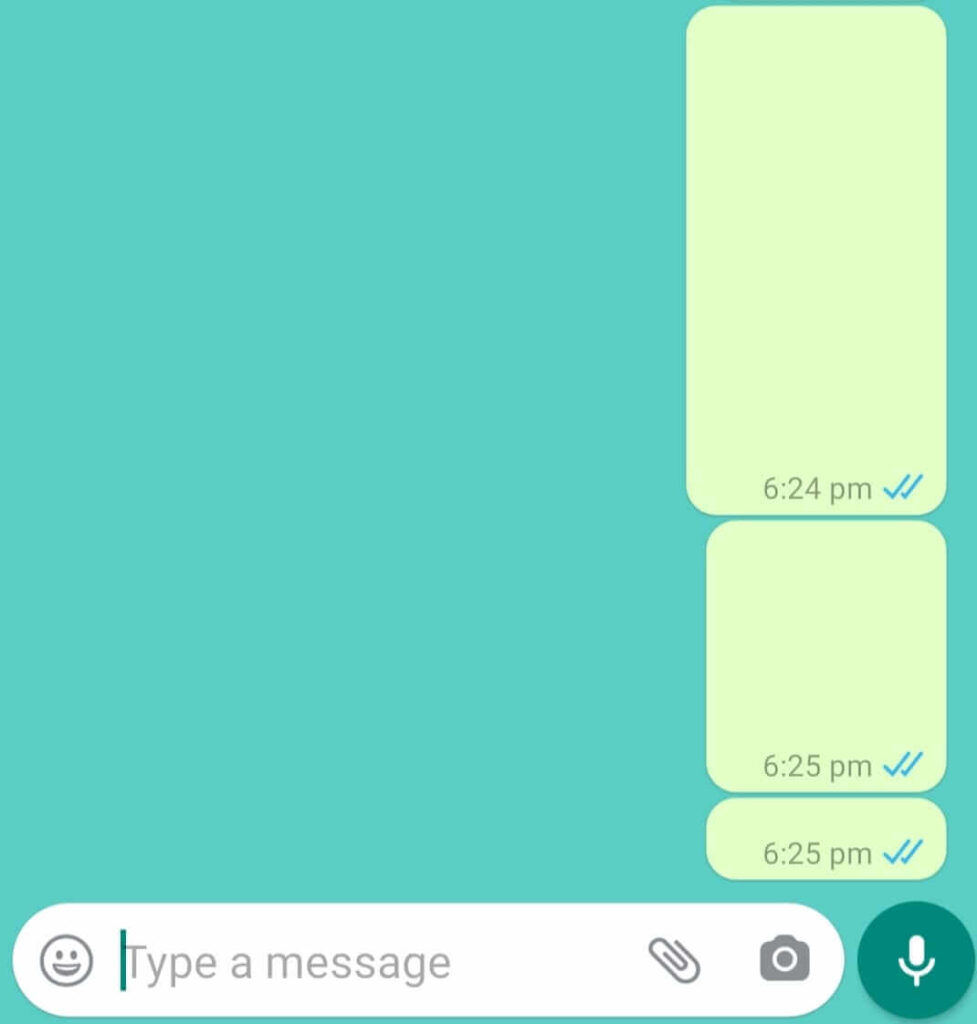 WhatsApp blank message