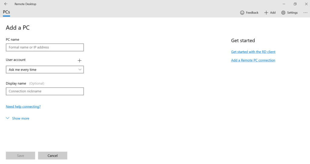 Microsoft Remote Desktop app used to take screenshot of Windows login screen