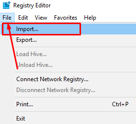 Click on File and Import