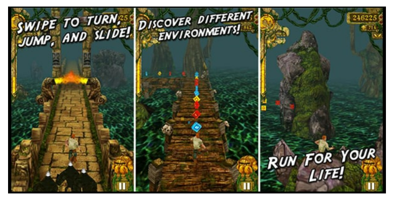 Temple run: A popular offline game 