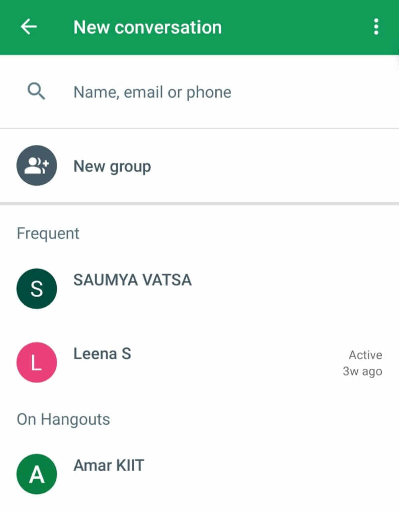 how to use google hangouts to create a new group