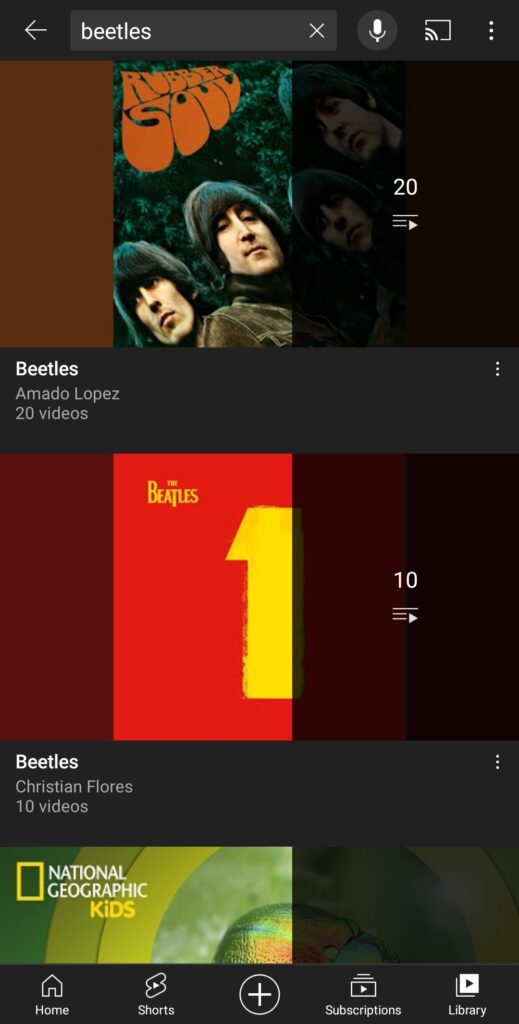 select the playlist