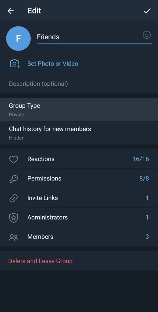 create custom username on telegram - group type option in telegram 