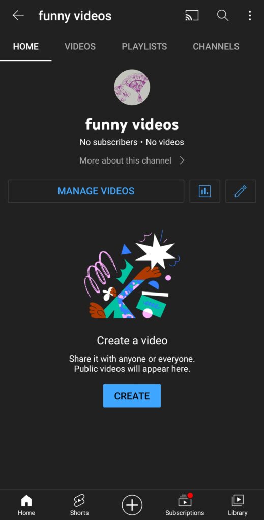 To change the YouTube channel name select the pencil icon