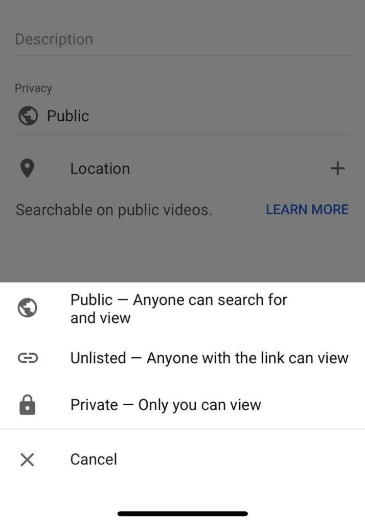 Change the settings from public to private or unlisted