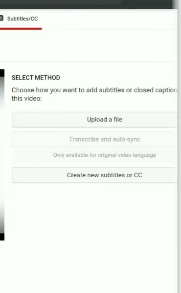 Choose the method to add subtitles to YouTube Videos on mobile