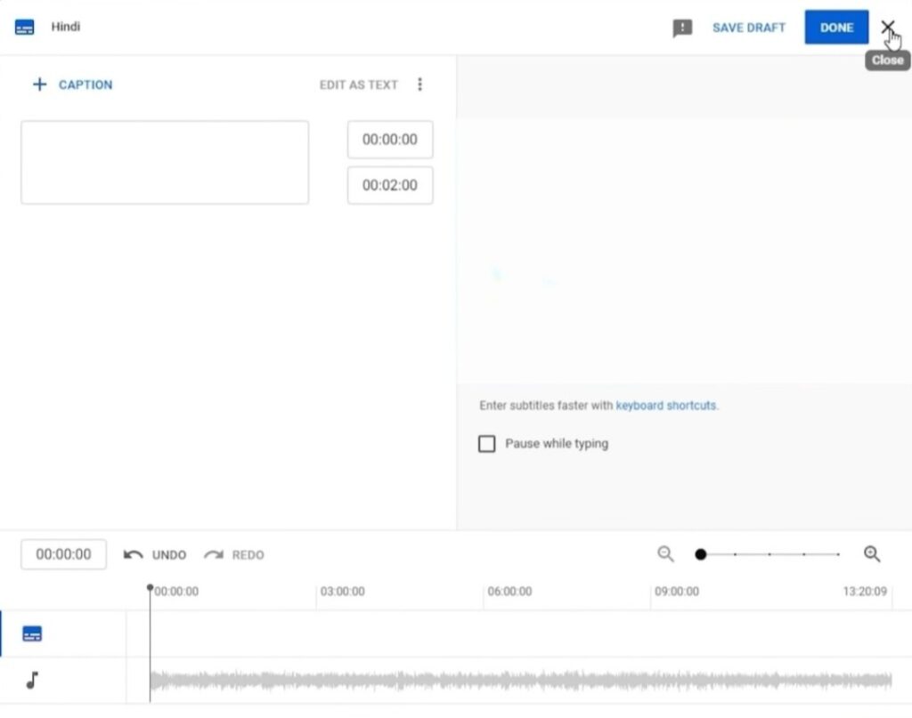 Manually type your subtitles and edit them in a specific time length. 