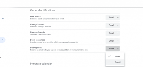 Enable your Google Calendar to you agenda of the day email