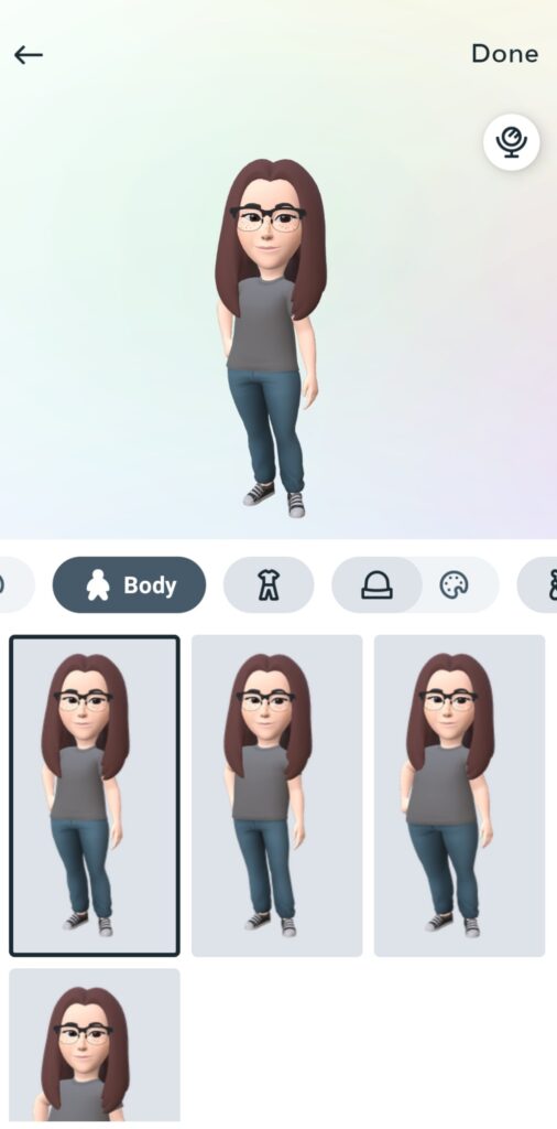 Select any body type.