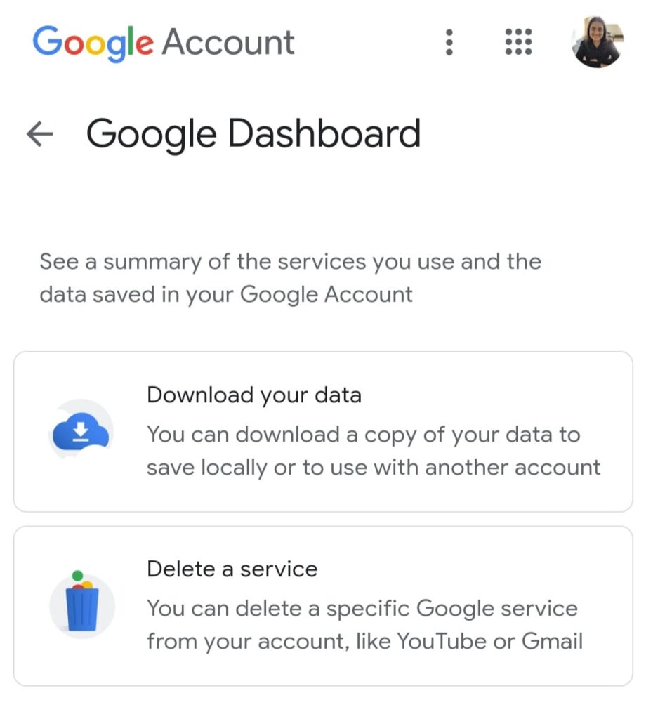 Google Dashboard