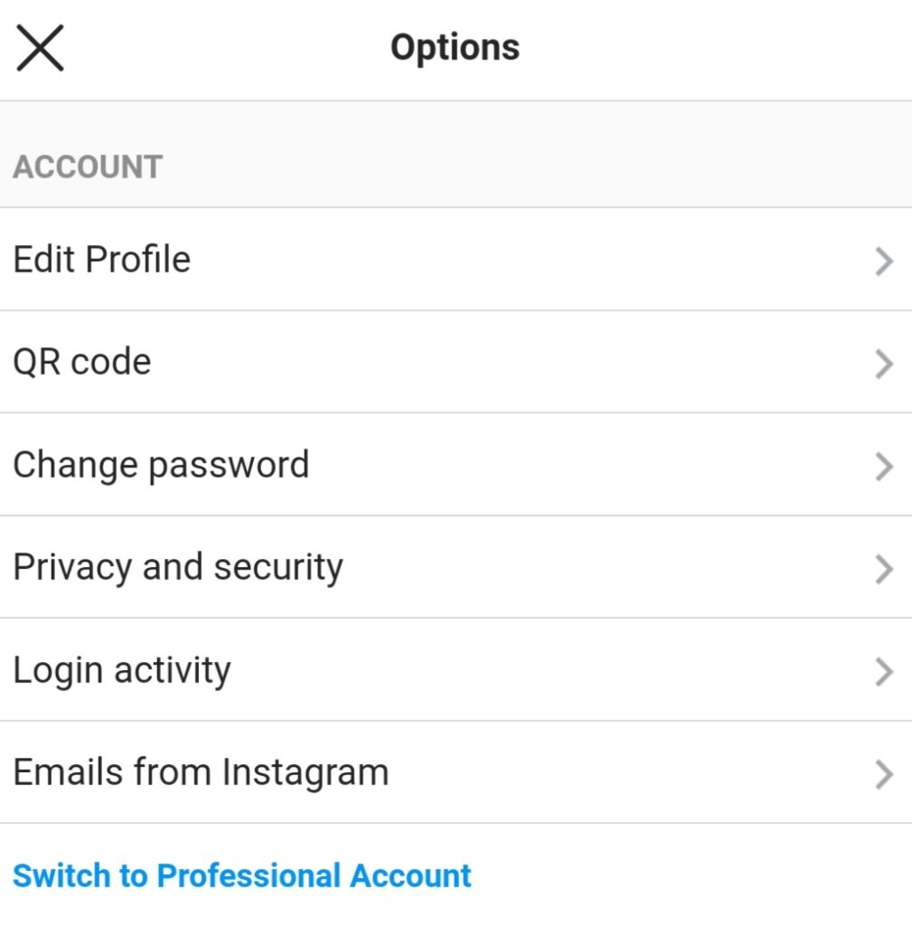 Select the Change password in your account settings to change the Instagram password.