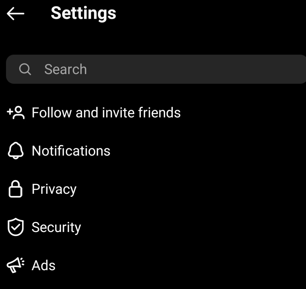 Go to Security under Settings to change Instagram password.