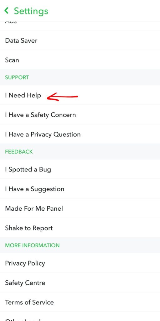 Go to the support section and click on I need help.