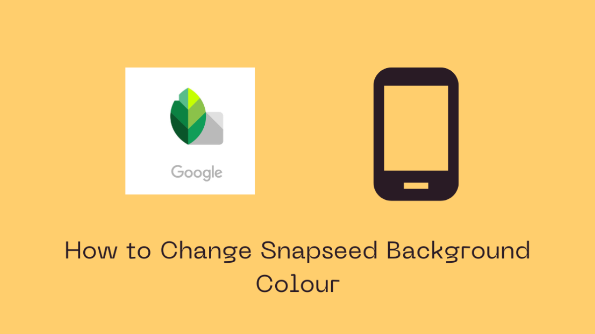 How to Change Snapseed Background Colour - Intelbuddies