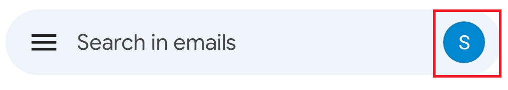 gmail profile icon on gmail app android