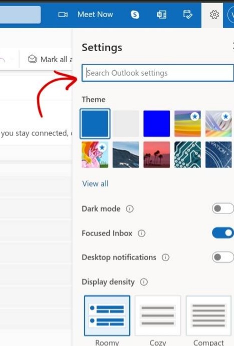 Find the option for Outlook signature in Outlook settings. 