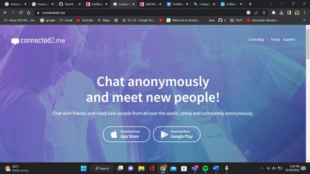 Anonymous chat website