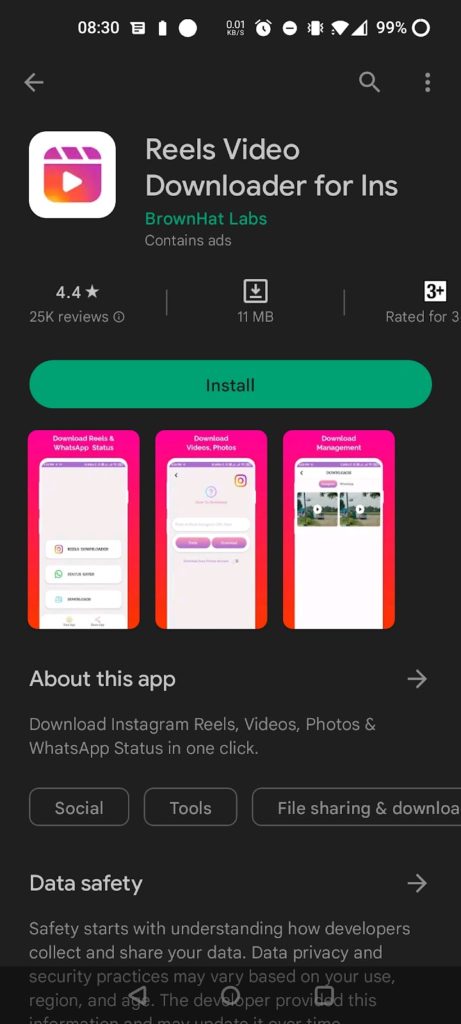 Apps to download instagram reels