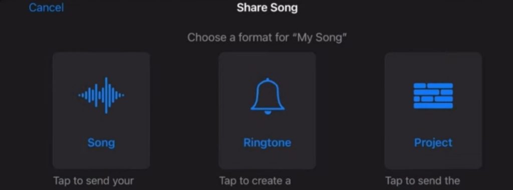 Set Ringtone from Garage Band by saving the audio in Ringtone folder
 