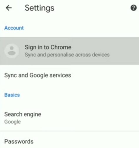 Sign in to Google Chrome to enable sync.