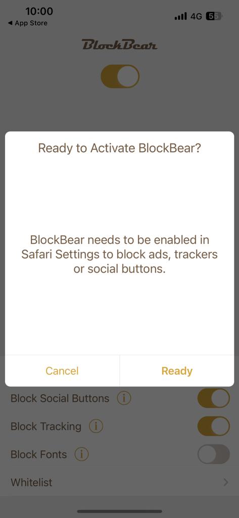 block ads on iPhone using blockbear
