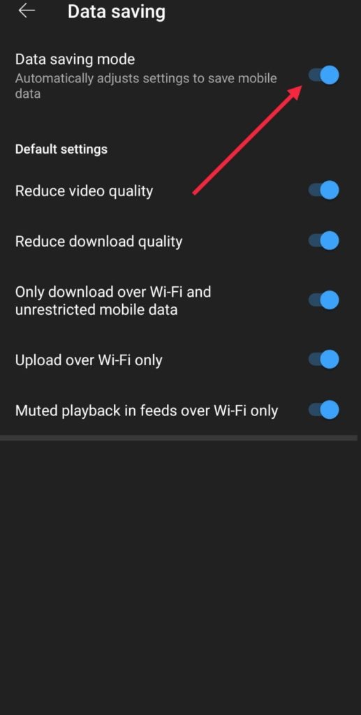 Toggle on data saver to skip youtube ads