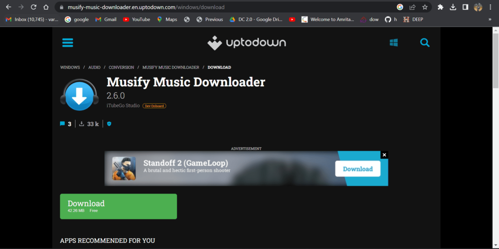 Musify app for downloading songs from spotify