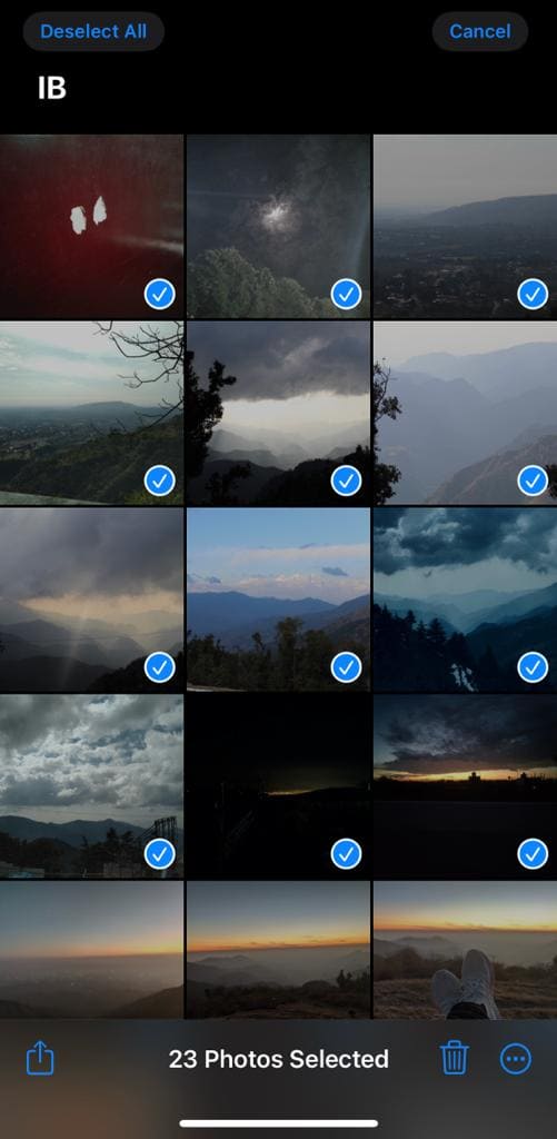 How to select and share/delete all photos on iPhone