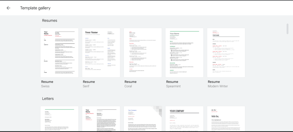 Best resume templates for google docs