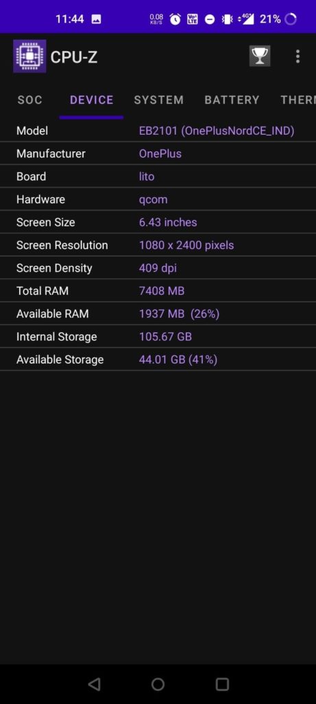 CPU Z for android