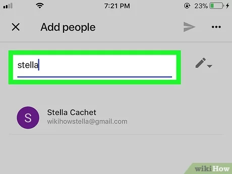 Sharing a folder in Google Drive on iOS